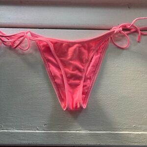 XS Triangl siera vala bottoms - hot pink velvet tie bottoms